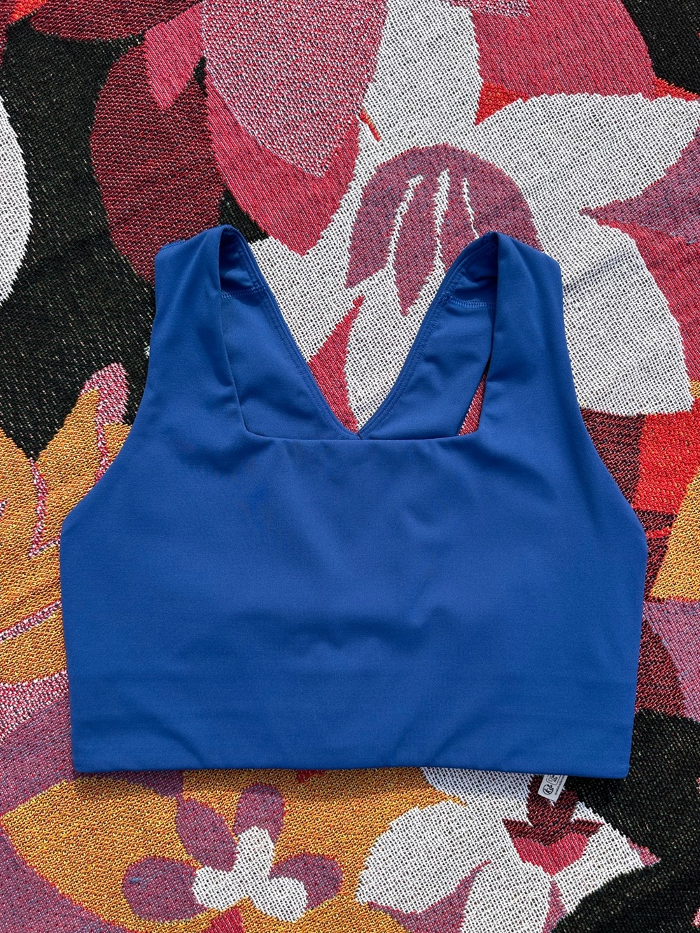 Free People Movement Electric Blue Square-Neck Racerback Sports Bra